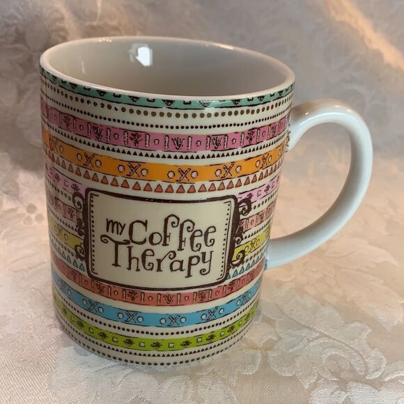 My Coffee Therapy Kindred Spirits Gift By Hannah Coffee Tea Cocoa Cappuccino Mug - Picture 2 of 4